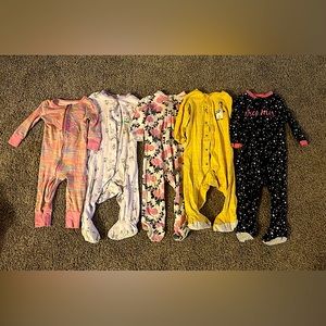 Girls 12 mo Sleepers Onesies